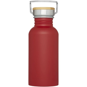 Bouteille de sport 550 ml en acier inoxydable - Couvercle bambou personnalisable