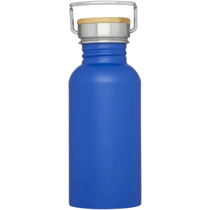 Bouteille de sport 550 ml en acier inoxydable - Couvercle bambou personnalisable