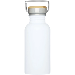 Bouteille de sport 550 ml en acier inoxydable - Couvercle bambou personnalisable