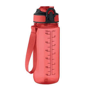 Bouteille de sport motivante en RPET avec paille intégrée