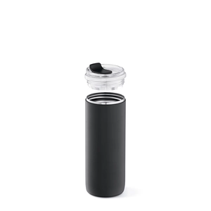 Bouteille double paroi 760 ml en acier inox recyclé - avec gobelet de voyage personnalisable