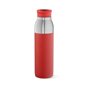 Bouteille double paroi 760 ml en acier inox recyclé - avec gobelet de voyage personnalisable