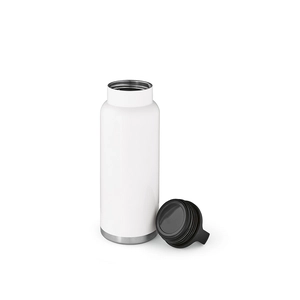 Bouteille en acier inox recyclé 1160 ml avec bouchon mousqueton - idéal sublimation personnalisable