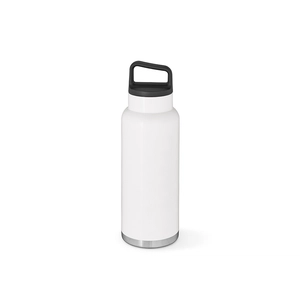 Bouteille en acier inox recyclé 1160 ml avec bouchon mousqueton - idéal sublimation personnalisable