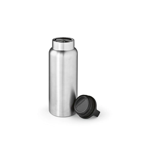 Bouteille en acier inox recyclé 1160 ml étanche - avec bouchon mousqueton personnalisable