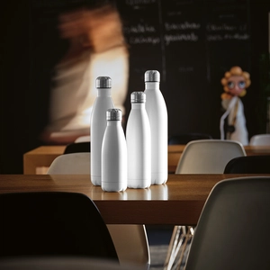 Bouteille en acier inox recyclé 430 ml personnalisable en sublimation - passe au lave vaisselle personnalisable