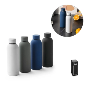 Bouteille en acier inoxydable 550 ml - finition rubber personnalisable