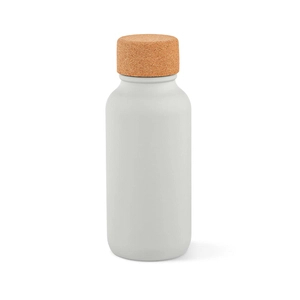 Bouteille en inox recyclé 530 ml simple paroi finition mate - bouchon en liège personnalisable