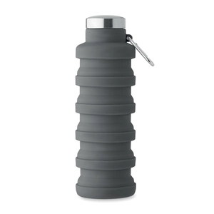 Bouteille en silicone pliable avec mousqueton 500 ml personnalisable