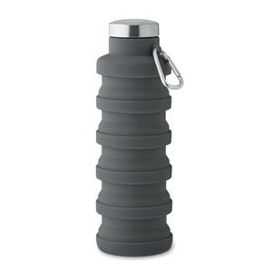 Bouteille en silicone pliable avec mousqueton 500 ml personnalisable
