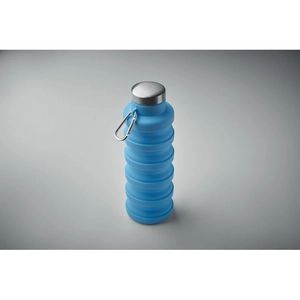 Bouteille en silicone pliable avec mousqueton 500 ml personnalisable