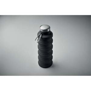 Bouteille en silicone pliable avec mousqueton 500 ml personnalisable