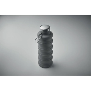 Bouteille en silicone pliable avec mousqueton 500 ml personnalisable