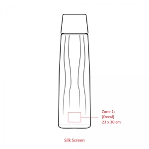 Bouteille en verre 750 ml avec bouchon bambou personnalisable