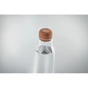 Bouteille en verre borosilicate 600 ml avec bouchon liège personnalisable