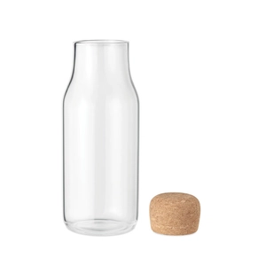 Bouteille en verre borosilicate 600 ml avec bouchon liège personnalisable