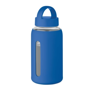 Bouteille en verre borosilicate de haute qualité avec pochette en silicone personnalisable