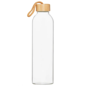 Bouteille en verre et bambou 1 litre personnalisable