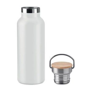 Bouteille isotherme 500 ml avec bouchon en bambou - livraison EXPRESS personnalisable