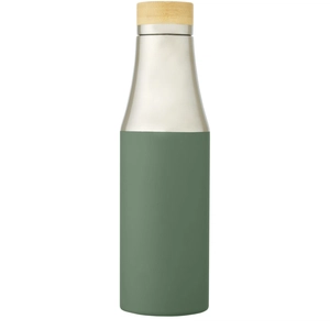 Bouteille isotherme 540 ml avec isolation en cuivre - bouchon bambou personnalisable