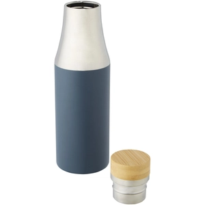 Bouteille isotherme 540 ml avec isolation en cuivre - bouchon bambou personnalisable