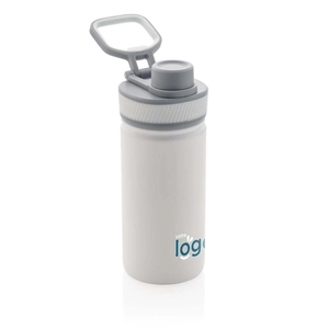 Bouteille isotherme 550 ml en acier inox avec bouchon sport personnalisable