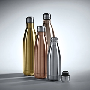 Bouteille isotherme en acier inox recyclé 1100 ml - finition brillante personnalisable