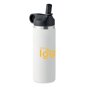 Bouteille isotherme en inox recyclé 500 ml - Gourde double paroi personnalisable