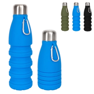 Bouteille pliable 550ml - gourde silicone sans BPA personnalisable