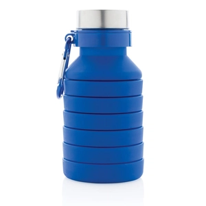 Bouteille pliable en silicone 550 ml, étanche avec couvercle personnalisable