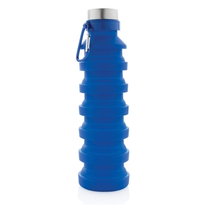 Bouteille pliable en silicone 550 ml, étanche avec couvercle personnalisable