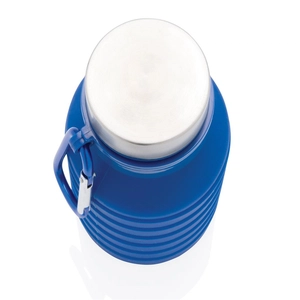 Bouteille pliable en silicone 550 ml, étanche avec couvercle personnalisable