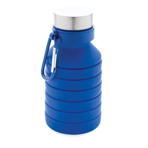 Bouteille pliable en silicone 550 ml, étanche avec couvercle personnalisable