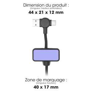 Câble magnétique 100W avec transfert de données rapide 4 en 1 personnalisable