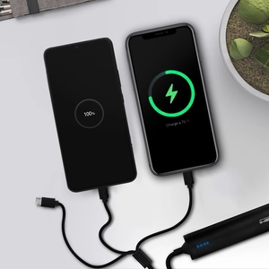 Câble USB 3 en 1 avec fonction batterie de secours 2600 mAh personnalisable
