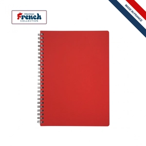 Cahier à spirales A5 Made In France avec couverture en cuir regénéré personnalisable