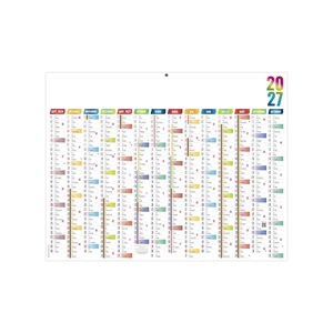 Calendrier bancaire publicitaire 14 mois CASIMIR avec une grille scolaire personnalisable