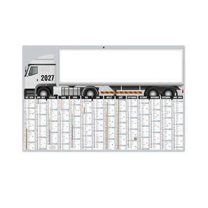 Calendrier bancaire publicitaire découpé ou non - spécial camion personnalisable