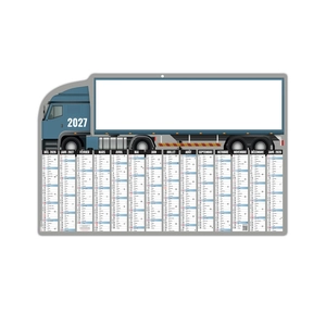 Calendrier bancaire publicitaire découpé ou non - spécial camion personnalisable