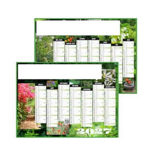 Calendrier bancaire publicitaire spécial jardin personnalisable