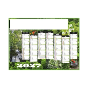 Calendrier bancaire publicitaire spécial jardin personnalisable