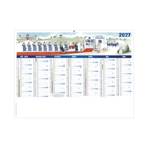 Calendrier bancaire publicitaire thème ambulancier humour personnalisable