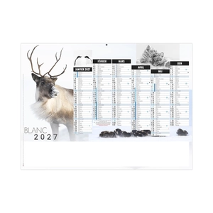 Calendrier bancaire publicitaire thème animal polaire personnalisable