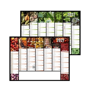 Calendrier bancaire publicitaire thème des épices personnalisable