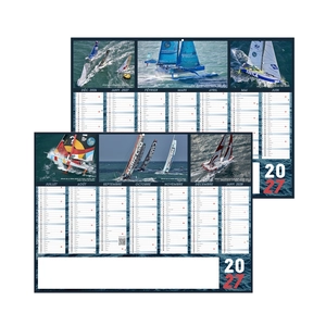 Calendrier bancaire publicitaire voile 7 mois par face