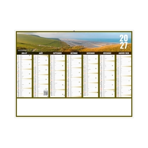 Calendrier bancaire publicitaire vues panoramiques Hauts de France personnalisable
