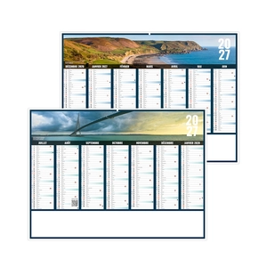 Calendrier bancaire publicitaire vues panoramiques Normandie