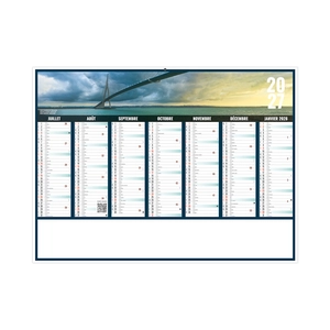 Calendrier bancaire publicitaire vues panoramiques Normandie personnalisable