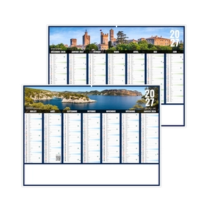 Calendrier bancaire publicitaire vues panoramiques Provence