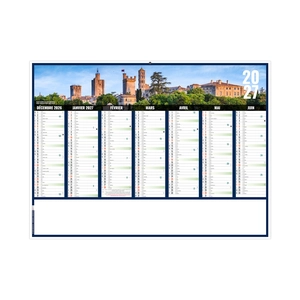 Calendrier bancaire publicitaire vues panoramiques Provence personnalisable